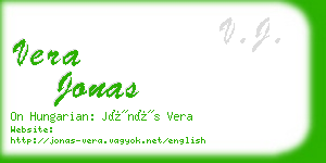 vera jonas business card